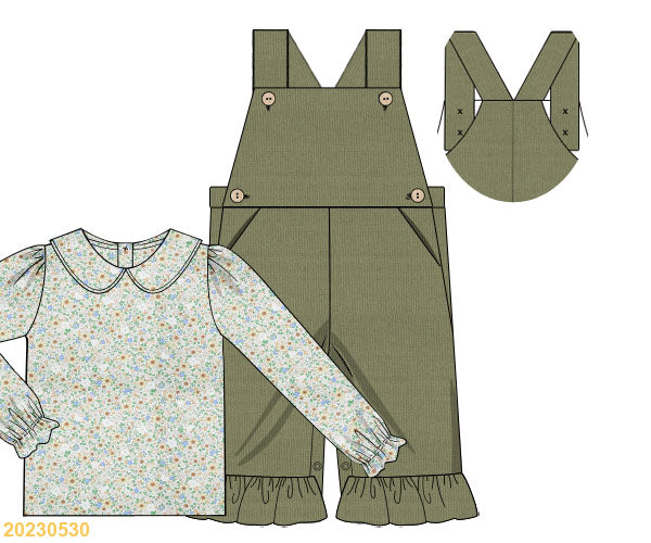 Fall Collection: Sunnie Floral Overall Set