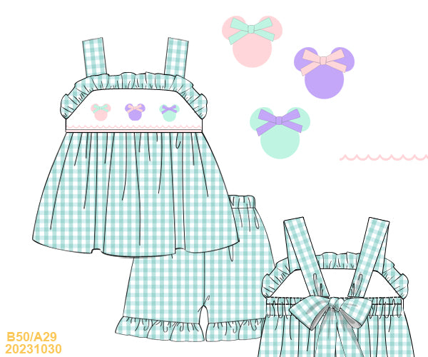 Magical Moments: Pastel Minnie Shorts Set