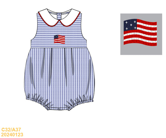 SUMMER Collection: French knot Flag Boy Bubble