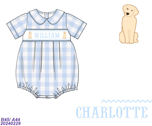 PRE ORDER: Puppy Name Smock Bubble Boys