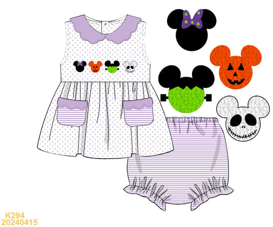 HALLOWEEN Collection: HALLOWEEN MOUSE BLOOMER SET