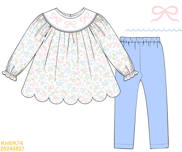 PRE SALE: Floral Bow Pants Set