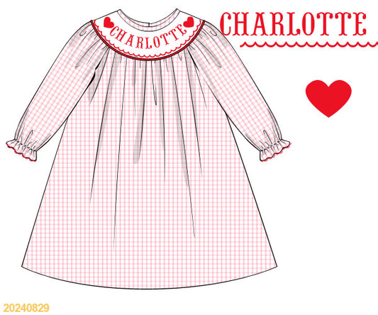 PRE SALE: WINDOWPANE HEARTS DRESS