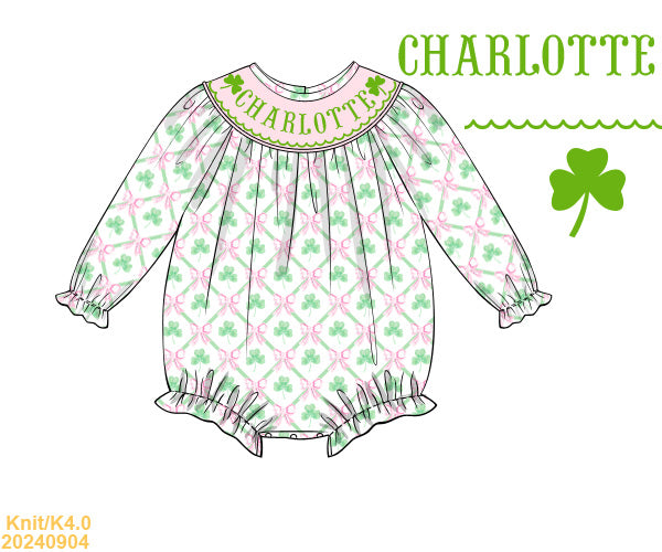 PRE SALE: Pink Shamrock Name Bubble