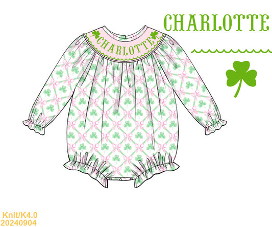 PRE SALE: Pink Shamrock Name Bubble