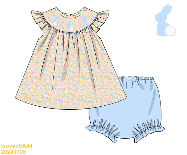 SPRING PRE SALE: Blue Bunny Bloomer Set