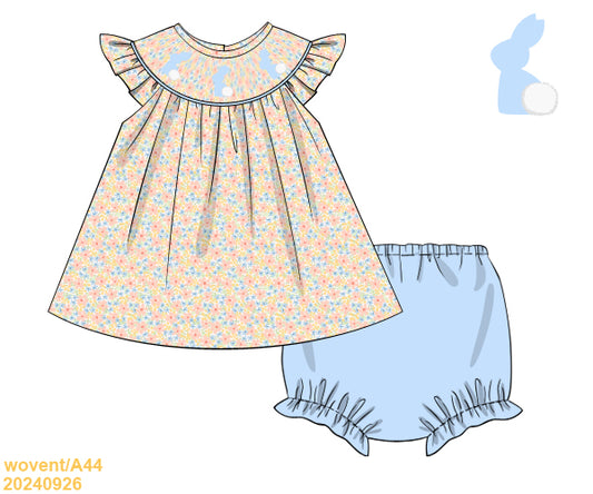 SPRING PRE SALE: Blue Bunny Bloomer Set