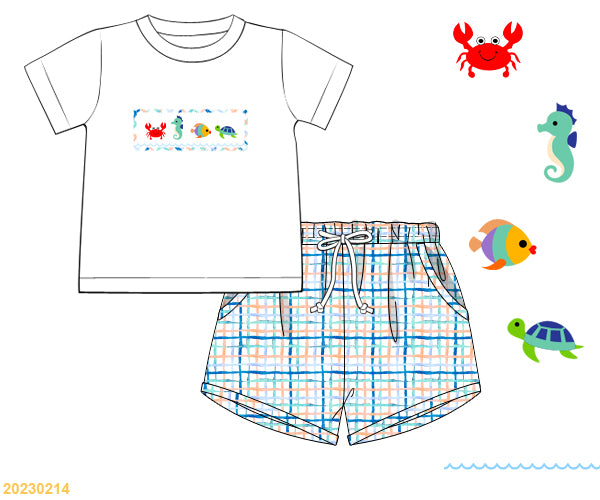 SUMMER Collection: Sea Friends Shorts Set