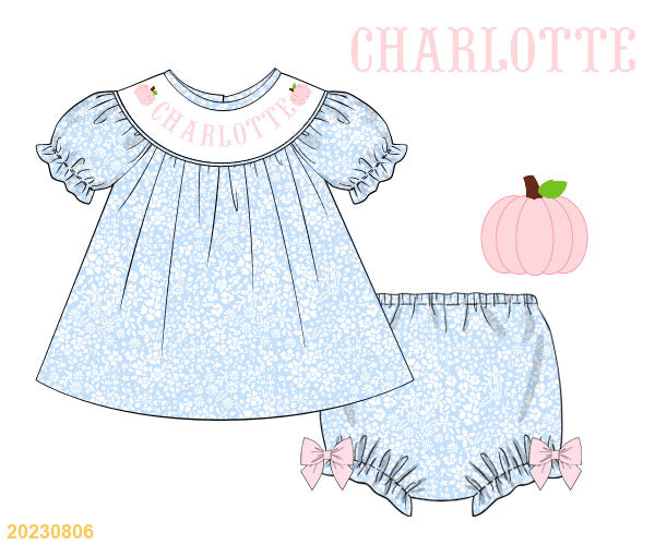 PRE ORDER: Floral Pumpkin Bloomer Set