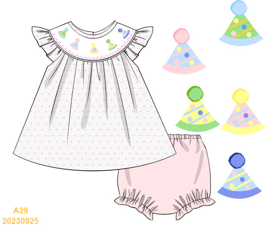 BIRTHDAY COLLECTION: Party Hats Bloomer Set