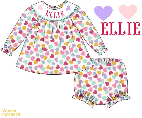 VALENTINE PRE ORDER: Colorful Hearts Diaper Set – Tutti Frutti Kids Co