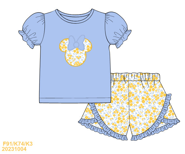 Magical Moments Collection: Floral Minnie Shorts Set