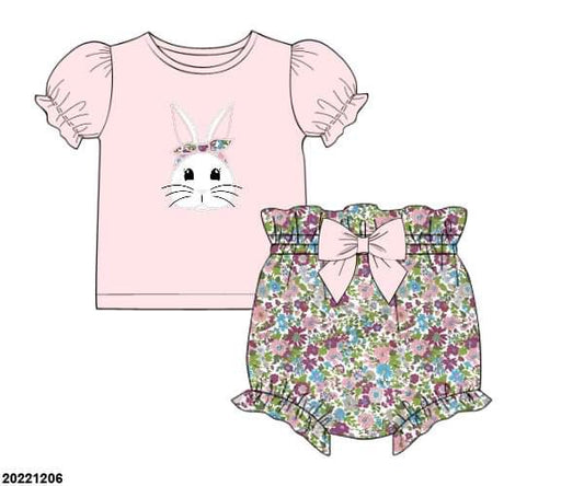 Easter Collection: Bunny Applique Shortie Set