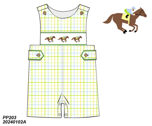 Spring Collection: Smocked Racehorse Shortall