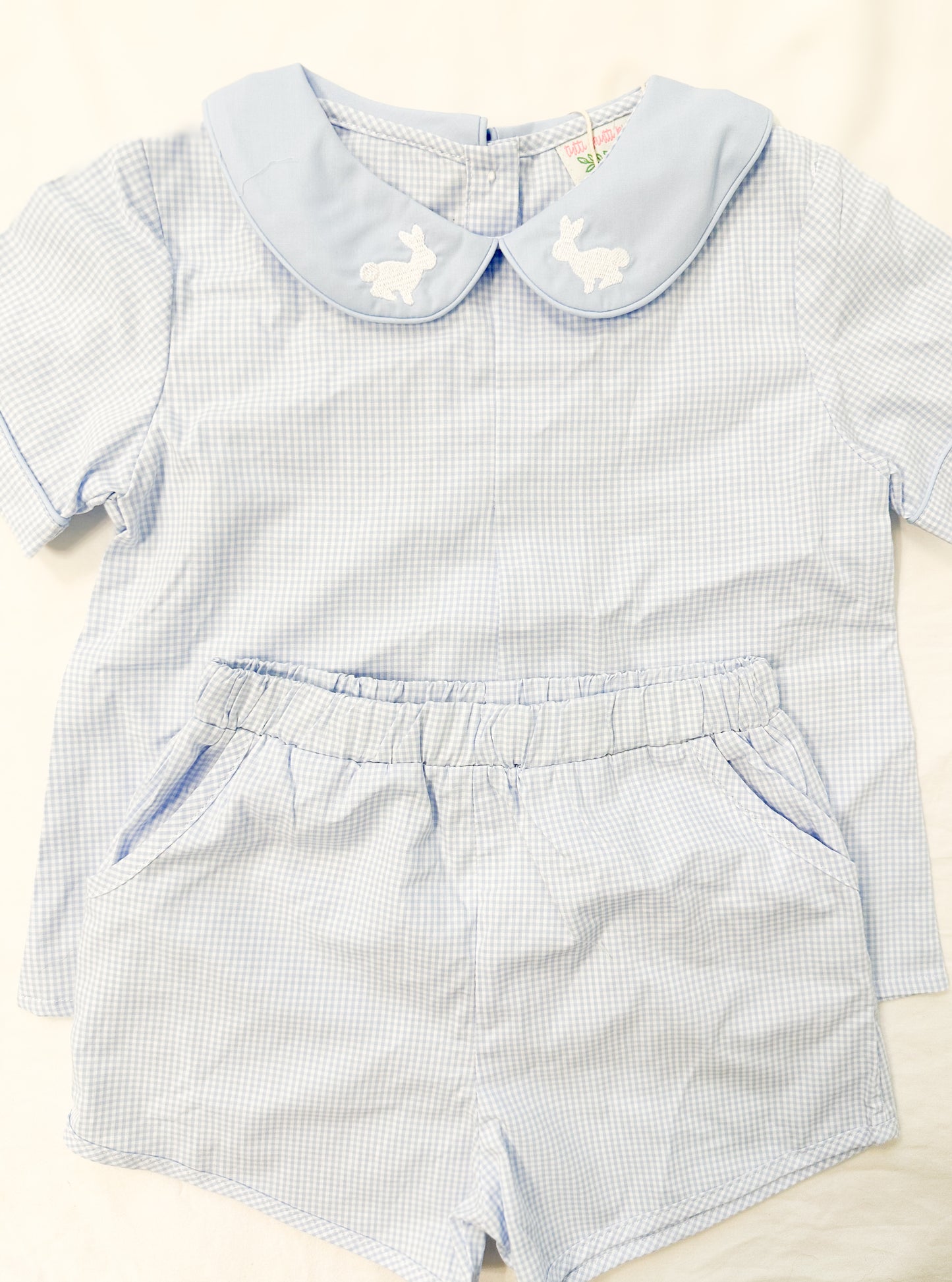 EASTER COLLECTION: Gingham Bunny Shorts set