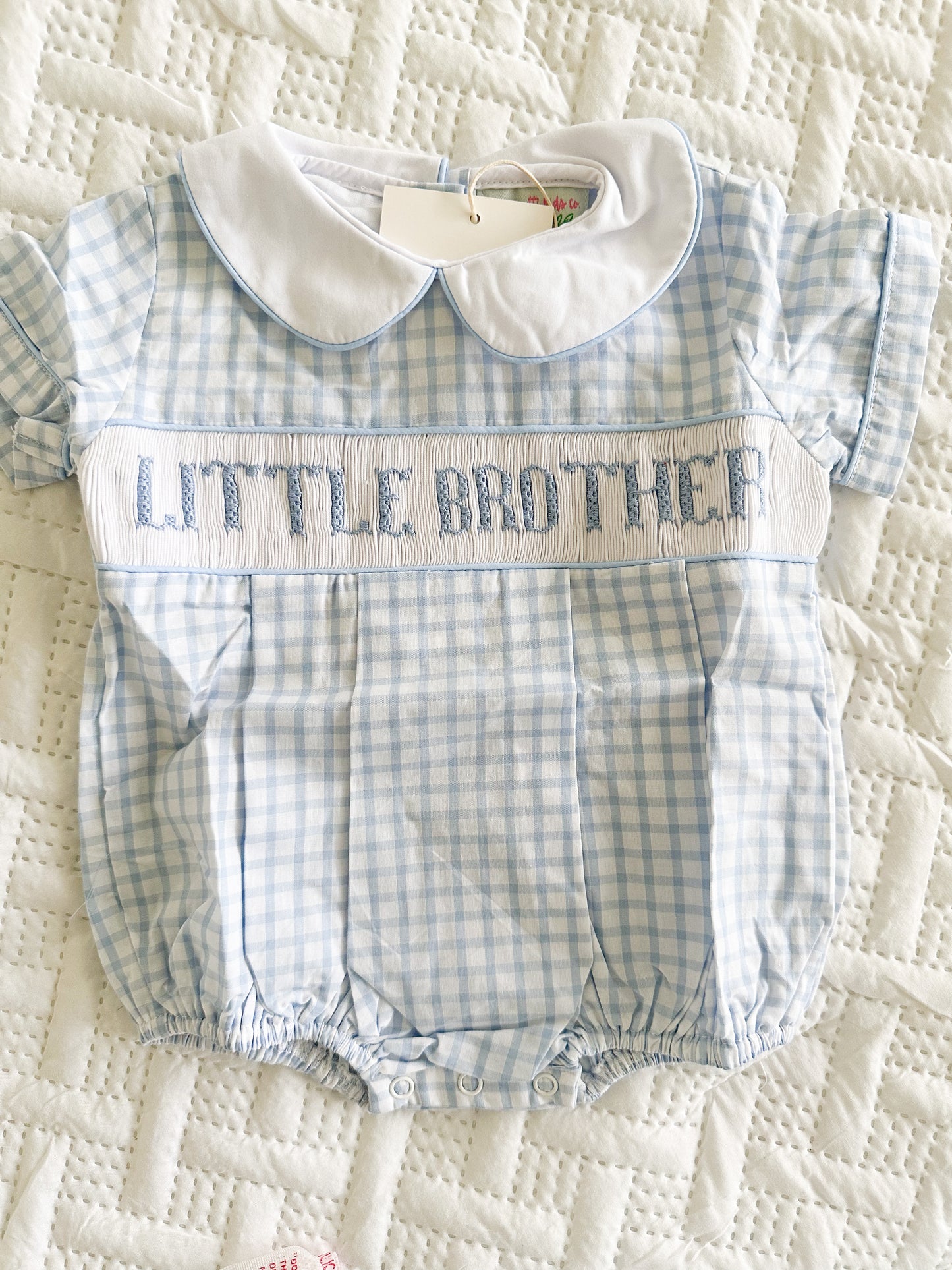 NEWBORN COLLECTION: Windowpane Little Brother Bubble