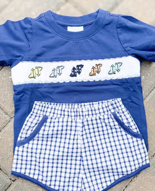 Cowboy Collection: Boots Shorts Set