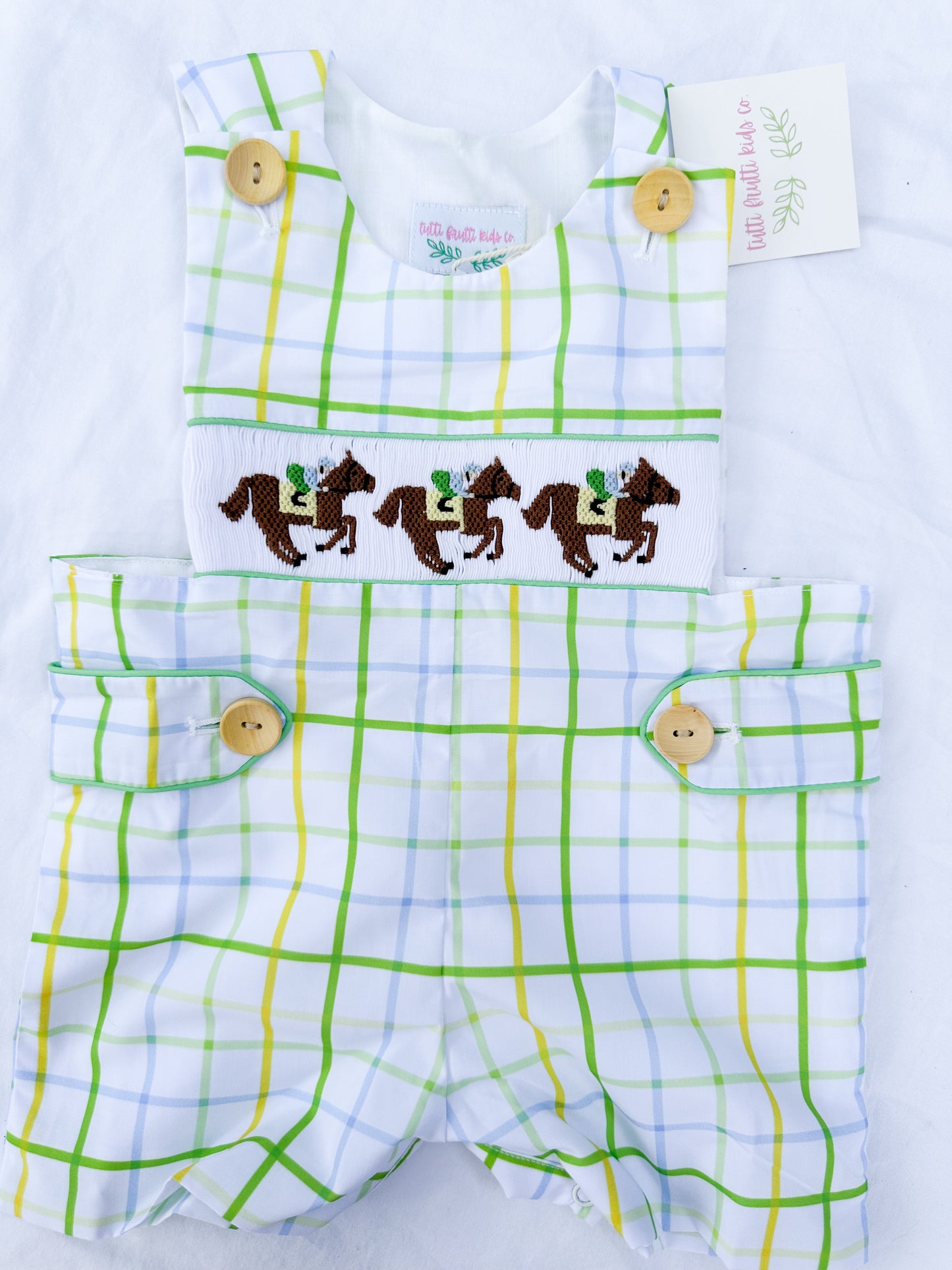 Spring Collection: Smocked Racehorse Shortall