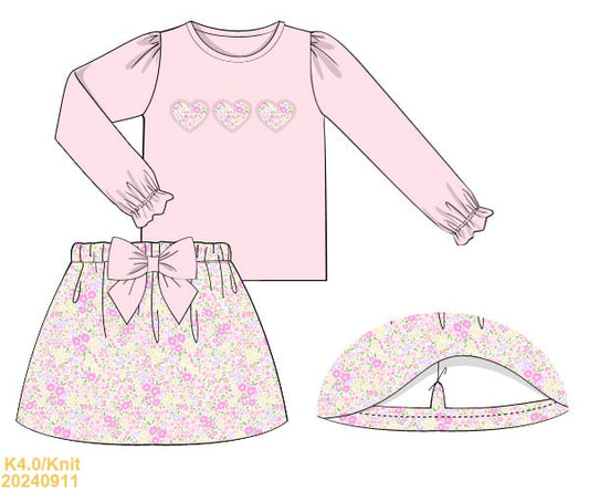 PRE SALE: Spring Hearts Skort Set