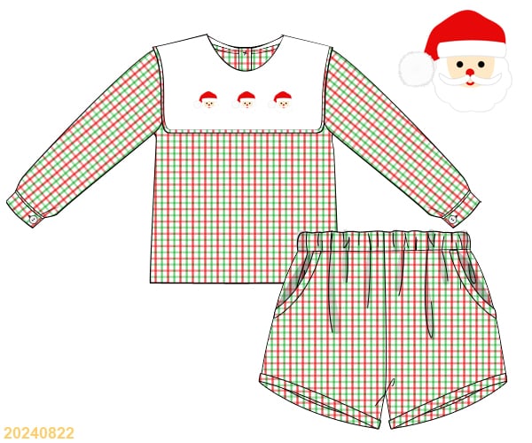 CHRISTMAS Collection: Santa Baby Shorts Set