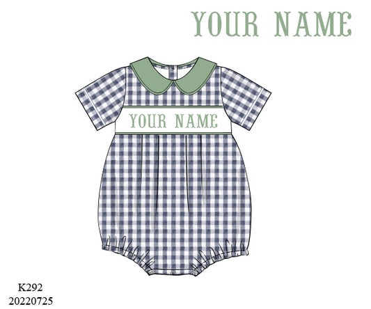 Boys Name Smock Bubble