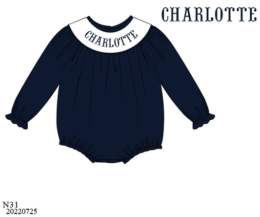 CHRISTMAS COLLECTION: Velvet Girls Bubble NAVY